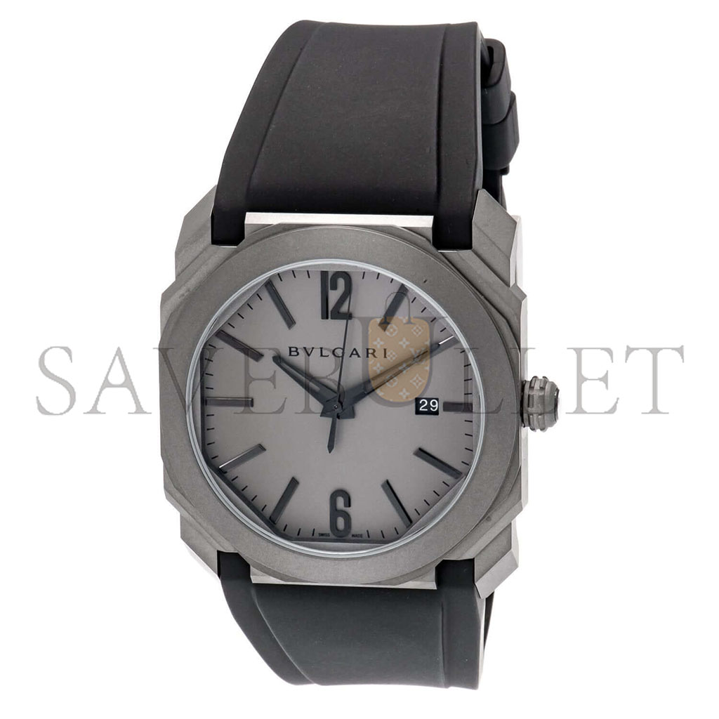 BVLGARI OCTO SOLOTEMPO AUTOMATIC GREY DIAL 41MM MEN'S WATCH 102858